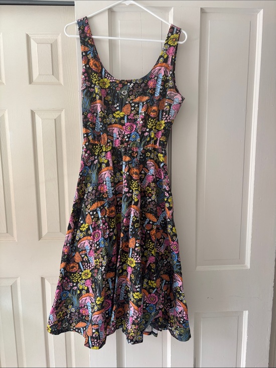 Nooworks Dresses & Skirts - Nooworks mushrooms vacation Midi Dress with Pink, Orange & Blue Accents